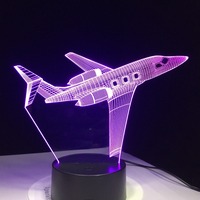 Lampe LED 3D série avion, veilleuse, lumière de nuit, modèle d'avion, cadeau pour enfants garçons
