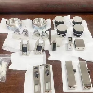 Set di ferramenta in vetro per bagno all'ingrosso 304 in acciaio inossidabile accessori per porte scorrevoli senza cornice per doccia - Product Image 6