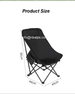 Vente en gros chaise de plage pliable portable pour <span class=keywords><strong>camping</strong></span> en plein air, pique-nique, dossier haut, pêche en fer, lune, usine - Product Image 3