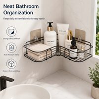 Étagère de rangement murale triangulaire moderne et durable en acier inoxydable pour salle de bain, 30x30x10cm