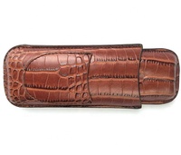 Sac de rangement en cuir Croco 2 pièces porte-cigare de voyage avec plusieurs couleurs