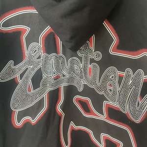 Top qualité 100% coton strass vêtements pour hommes sweats à capuche poids lourd Streetwear émotions mixtes à capuche pour hommes - Product Image 6