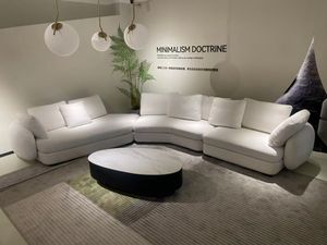 High-end Friendly L-shaped Sectional Sponge-<b>Filled</b> <b>Cushions</b> Modern Design for Villa Apartment Living Room Sofa - Product Image 5