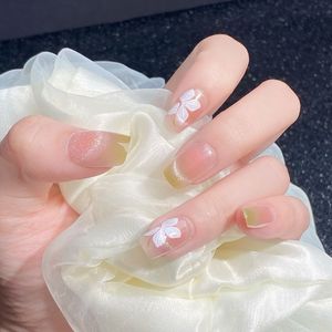 Nouveauté 2026 <span class=keywords><strong>Faux</strong></span> Ongles à Presser <span class=keywords><strong>de</strong></span> Luxe Faits Main, Design Papillon et Diamant, Formes Longues, Cercueil, Amande, Carrées, en ABS, 24 Pièces avec Colle à Ongles - Product Image 2