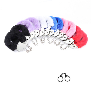 Menottes de fer érotiques en peluche épaissies SM accessoires de reliure menottes de jambe en fer en métal Alternative <span class=keywords><strong>Femdom</strong></span> jouet menottes jouets sexuels menottes - Product Image 2