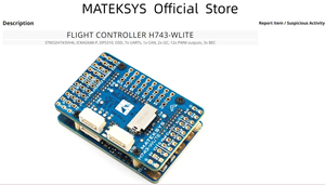 Controlador de Vuelo MATEKSYS H743-WLITE Lite ArduPilot INAV 2-6S 480MHz ICM42688-P, Molde Privado 25x25mm OD2mm RC, Venta al Por Mayor - Product Image 6