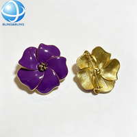 Broche Fleur Violette Africaine Sigma en Émail pour Décoration de Conférence, Bijou de Corsage Sororité Delta Theta
