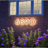 Letrero Comercial Personalizado con Número de Casa, Letras Acrílicas 3D Retroiluminadas por LED, Transformador para Empresas, Hospitales, Tiendas, Edificios, Publicidad