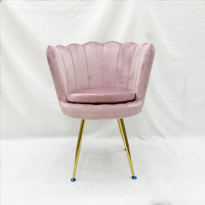 Ghế ăn kiểu cánh hoa bán chạy, phòng ngủ đơn giản, màu hồng nhung, phòng khách, ghế trang điểm có tựa lưng hình vỏ sò - Product Image 2