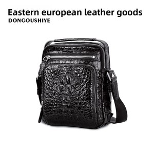 东欧热销鳄鱼纹真皮大容量商务男士单肩/斜挎包冬季 - Product Image 3