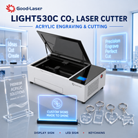 Machine de découpe et de gravure laser CO2 haute vitesse LIGHT530C pour acrylique, métal, bois, cristal - enseignes LED, porte-clés personnalisés, récompenses