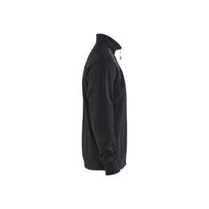 BLAKLADER - 335311589996XS Sweat 2 tons demi-zip Noir/Gris moyen-EAN 7330509813973 WORK HOODIES - Product Image 4
