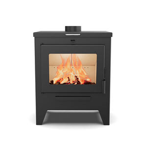 Poêle à bois 9KW avec <span class=keywords><strong>MINI</strong></span> <span class=keywords><strong>four</strong></span> pour biscuits et pizzas Poêle à bois intérieur pour chauffer et cuisiner - Product Image 3