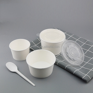 Contenitore per zuppa usa e getta contenitore per alimenti contenitore per minestra pla ciotola per minestra di carta marrone con coperchio in carta - Product Image 3
