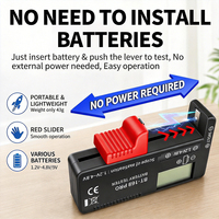 Probador de Baterías Universal BT-168 para Baterías AA, AAA, C, D, 9V, 1.5V, 3.7V, 18650, Herramienta Portátil para el Hogar