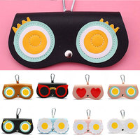 Sac de rangement portable en cuir PU pour femmes, motif dessin animé, boîte à lunettes, pochette pour lunettes, tendance 2023
