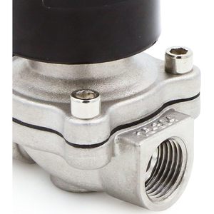 États-Unis Vanne solénoïde électrique en acier inoxydable massif 110 V CA normalement fermée 1/2 pouce pour eau et air - Product Image 6