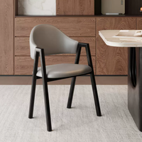 Chaises de salle à manger modernes en cuir pour la maison, le bureau, les chambres, les salons de thé/café, les comptoirs de réception
