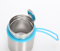 Haute Qualité En Acier Inoxydable Thermique Pot De Nourriture Réchauffeur Flacon Sans BPA Vide Boîte À Lunch PP Couvercle 400ml Capacité Conception Pliable
