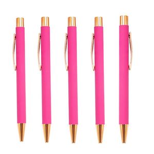 New 2023 Press Spray Rubber Metal Ballpoint <b>Pen</b> With Wholesale Customized Logo Printable Office Stationery Student Advertising - Product Image 1