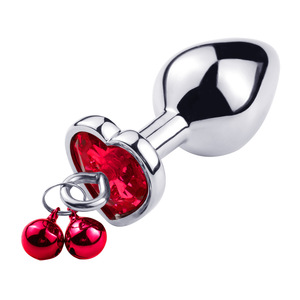 Petite taille coeur bijoux pointus nouveau métal anneau cloche <span class=keywords><strong>anal</strong></span> plug bout à bout ornement sexuel fantaisie sex toy pour homme femme - Product Image 1