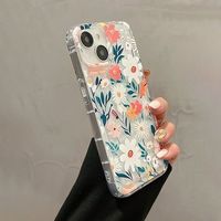 Coque pour iPhone 11/12/13/14/15/16 Pro Max avec design floral plein écran et fonctions antichoc ; compatible avec Apple 16.