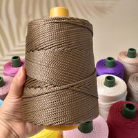 Cuerda de Macramé 100% Polipropileno de 3mm, Cordón para Bolsos de Ganchillo, Hilo para Crochet, Regalo para Tejedores, Rollo de Poliéster de 3mm Yardas
