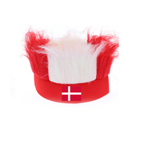 Perruque bandeau drapeau du Mexique, perruque synthétique colorée aux couleurs du drapeau national, casquette perruque pour supporters de football, idéale pour les fêtes sportives et les événements.