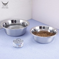 Bol pour animaux de compagnie en acier inoxydable 304, plusieurs tailles, bol d'alimentation en métal durable, bol pour nourriture et eau pour chiots, chats, grands chiens, bol pour animaux de compagnie