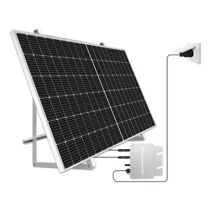 Kit de painel solar para varanda, sistema de varanda solar wi-fi plug and play, microinversor de carregamento solar para telhado externo, 600w, 800w