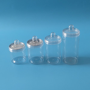 Venta al por mayor Cajas de almacenamiento de plástico PET Pequeñas y grandes redondas con tapas Contenedores para uso alimentario de fabricantes - Product Image 2