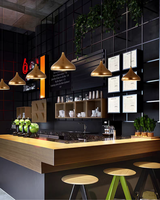 Lampu Gantung Modern Rose Gold Mewah, Lampu Gantung Minimalis Logam untuk Pulau Dapur Ruang Makan