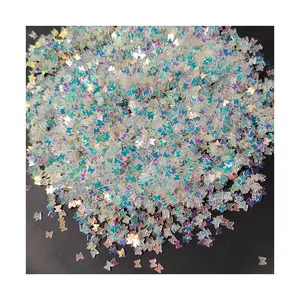 500g/Lot Colorful Chunky 3D Butterfly Confetti Butterflies Glitters For Nail Polish DIY Slime Filler Decoration Supplier