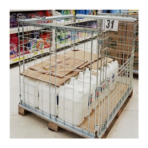 Fabriek Direct Gegalvaniseerd Metalen Magazijn Opslag Stapelbare Opvouwbare Draadgaas Kooi Pallet - Product Image 4