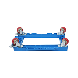 Plateforme JOIN Industrial Blue Turtle <span class=keywords><strong>D</strong></span> avec 2 roues pivotantes et 2 roues à frein pour charges lourdes, caisse - Product Image 4
