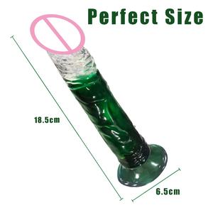 Yanse Crystal Gode Sex Produkte Riesiger Riemen auf Dildos Starke Saugkraft Erotische Muschi Weiches Gelee Penis Realistische Dildos Für Frauen - Product Image 6