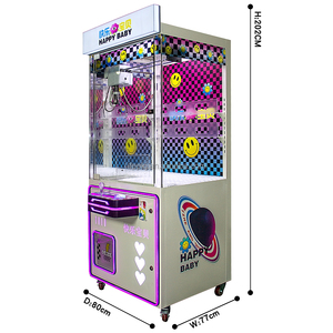 Máy trò chơi vuốt hoạt động bằng đồng xu cỡ trung bình của trẻ em với cấu trúc bằng kim loại và nhựa có búp bê và ứng dụng quà tặng để bán - Product Image 6
