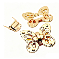 Fermoir papillon rotatif 58*45mm, accessoires de luxe en métal pour la fabrication de sacs, quincaillerie pour sacs à main DIY
