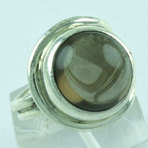 แหวนพลอยเงินสเตอร์ลิงทำด้วยมือทำจาก925สเตอริงหินควอตซ์สีควันที่น่าสนใจส่งตรงอินเดียสำหรับวันครบรอบการหมั้น - Product Image 2