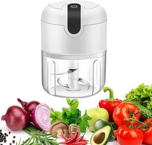 Mini Picadora Eléctrica Inalámbrica USB para Ajo, Frutas, Verduras, Chiles y Carne - Portátil, de PP y Acero Inoxidable 420, 250 ml - Product Image 1