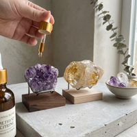 Diffuseur en pierre de lave Wabi-Sabi avec logo personnalisé pour les entreprises d'huiles essentielles