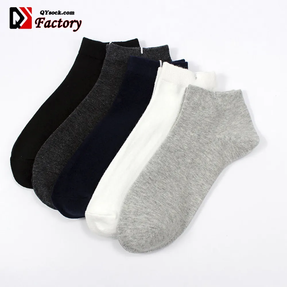 Wholesale Women Socks Breathable Sports Solid Color Boat Socks Comfortable Cotton Ankle White Black Gray Socks