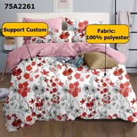 Parure de lit en microfibre, ensemble de literie personnalisé de luxe, nouveaux design, avec drap imprimé, housse de couette