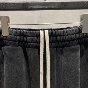 กางเกงลำลองสไตล์อเมริกันสำหรับฤดูหนาว บุขนแกะ 100% โพลีเอสเตอร์ กันลม มีเชือกผูก ดีไซน์ดาบ ทรงตรง หลวม สไตล์เรโทร - Product Image 2