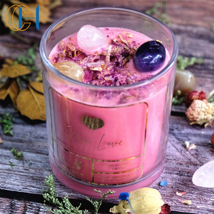 C&amp;H Custom Hand Poured Natural Healing Energy Crystal <strong>Herbs</strong> <strong>Witchcraft</strong> Magic Ritual Soy Scented Candle - Product Image 2
