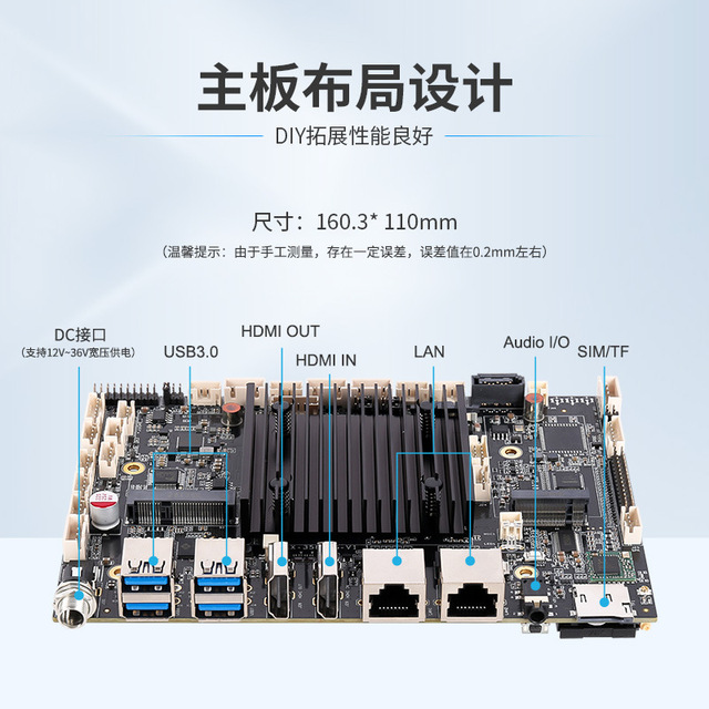 TouchThink Intelligence RK3588 Industrial Motherboard 160.3x110mm ARM Architecture Embedded Control Board