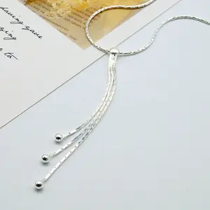 Mode Geschenk Schmuck für Frauen Halsketten Sterling Silber Quaste Halskette