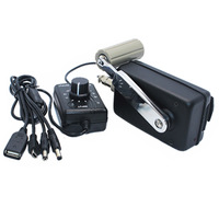 Générateur à manivelle haute puissance 30W, sortie 0-28V DC pour la charge de téléphones portables et d'ordinateurs portables en extérieur avec port USB, durable et portable