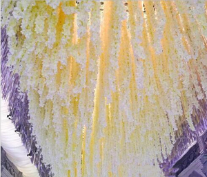 25 Colores de Flores Artificiales de Seda, Guirnalda de Flores de Glicinia, Decoración para el Hogar, Jardín, Pared, Mimbre, Manualidades, Fiesta, Boda - Product Image 3