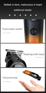 เครื่องตัดผม MRY MR-186M 1200mah <span class=keywords><strong>แบบ</strong></span>ไร้สาย ใช้พอร์ต USB ตัวเครื่องทำจากโลหะผสมสังกะสี ความเร็ว 7500 รอบต่อนาที ปรับความเร็วได้สองระดับ สำหรับผู้ชาย - Product Image 5